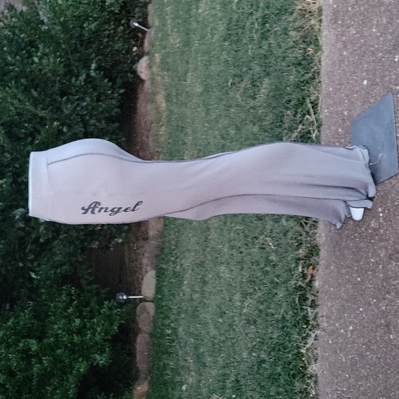 Angel Graphic High Waisted Flare Leg Pants - Picture 12 of 17